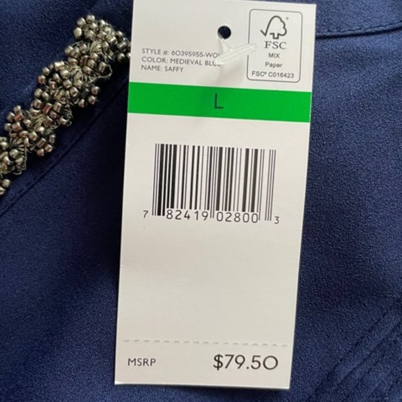 Nine West Sleeveless Beaded Lace Blouse NWT - Picture 3 of 7